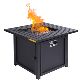 Upland 30' Slat Top Gas Fire Pit Table(D0102H589XW)