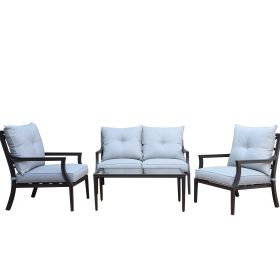 Modern Muse 4pcs Alum Sofa Set (Fully Assembled)(D0102HEBSAA)