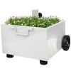 Outdoor Umbrella Stand Plant Pot White(D0102HEJEXA)