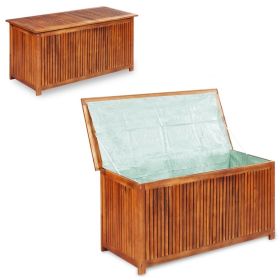 Garden Storage Box 117x50x58 cm Solid Acacia Wood(D0102HEJQMU)