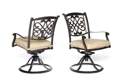 Patio Glider Chairs, Swivel Rocker, Garden Backyard Chairs Outdoor Patio Furniture 2 Pcs Set(D0102HEVNWU)