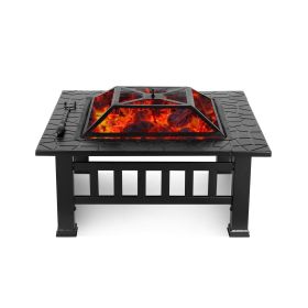 Upland 32inch Charcoal Fire Pit with Cover(D0102HHC9QU)