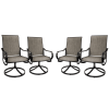 MEOOEM Patio Textilene Swivel Chairs 4PCS Outdoor Dining Chairs with Mesh Fabric Weather Resistant Furniture for Garden Backyard(D0102HP64GW)