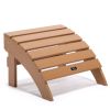 TALE Adirondack Ottoman Footstool All-Weather and Fade-Resistant Plastic Wood for Lawn Outdoor Patio Deck Garden Porch Lawn Furniture(D0102HPYJDA)