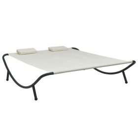 Outdoor Lounge Bed Fabric Cream(D0102HEJYFU)