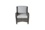 4-Piece Metal Frame Wicker Patio Conversation Set w/ Olefin Cushions(D0102HEYKIV)