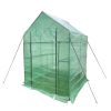 Green House 56" W x 56" D x 76" H,Walk in Outdoor Plant Gardening Greenhouse 2 Tiers 8 Shelves - Window and Anchors Include(Green)-dk(D0102HP6NAV)