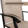 MEOOEM Outdoor Swivel Bar Stools Set of 2 Height Patio Chairs All Weather Patio Furniture Textilene for Bistro Lawn Garden Backyard(D0102HP6497)