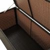 Garden Storage Box Poly Rattan 39.3"x19.6"x19.6" Brown(D0102HEJ1AG)
