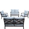 Modern Muse 4pcs Alum Sofa Set (Fully Assembled)(D0102HEBSAA)
