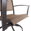 Outdoor 5 Piece Dining Set Patio Furniture w/ Aluminum Swivel Rocker Sling Chair Set 4pcs & 1pc 48inch CFT Top Table(D0102HPY5IA)
