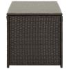 Garden Storage Box Poly Rattan 39.3"x19.6"x19.6" Brown(D0102HEJ1AG)