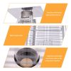 Outdoor Patio Pyramid Propane Space Heater,46000 BTU,Portable Flame Heater,With Wheels,Stainless Steel Color(D0102HP6KXU)