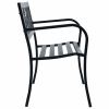 Garden Bench 49.2" Black Steel(D0102HEJYYW)