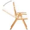 Reclining Garden Chairs 2 pcs Brown Solid Acacia Wood(D0102HEJCVG)