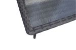 4-Piece Metal Frame Wicker Patio Conversation Set w/ Olefin Cushions(D0102HEYKIA)