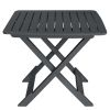 3 Piece Folding Bistro Set Plastic Anthracite(D0102HEJMV7)