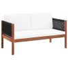 4 Piece Garden Lounge Set Solid Acacia Wood(D0102HEJBMU)