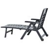 Folding Sun Lounger Plastic Anthracite(D0102HEJMVU)