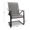 MEOOEM Patio C Spring Dining Chairs set of 2 Outdoor Textilene Metal Chairs Weather Resistant Modern Furniture for Garden Backyard(D0102HP64X7)