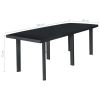 Garden Table Anthracite 85"x35.4"x28.3" Plastic(D0102HEJVI7)