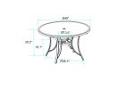Outdoor 5 Piece Dining Set Patio Furniture w/ Aluminum Swivel Rocker Sling Chair Set 4pcs & 48inch Tempered Glass Top Table(D0102HPY52Y)