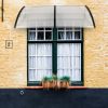 80"x 40" Outdoor Front Door Window Awning Patio Canopy Rain Cover UV Protected Eaves RT(D0102HP68HW)