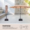 MEOOEM Patio Umbrella with Base 15ft Outdoor Market Double-Sided Extra Large Umbrella with Crank(D0102HP64IA)