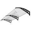 80"x 40" Outdoor Front Door Window Awning Patio Canopy Rain Cover UV Protected Eaves RT(D0102HP68HW)