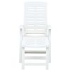 Folding Sun Lounger Plastic White(D0102HEJMCA)