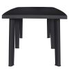 Garden Table Anthracite 85"x35.4"x28.3" Plastic(D0102HEJVI7)