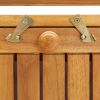 Storage Bench with Cushion 58.2" Solid Acacia Wood(D0102HEJCIA)