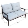 Modern Muse 4pcs Alum Sofa Set (Fully Assembled)(D0102HEBSAA)