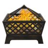 26.4" Fireplace Backyard Wood Burn Heater Steel Bowl Star Patio Fire Pit Outdoor(D0102HHVFZA)