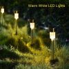12 Pcs LED Stainless Steel Outdoor Garden Solar Lights for Pathway Walkway Patio Yard Lawn Cool White XH(D0102HPZYBG)