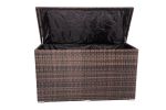 1 PCS Outdoor Brown Rattan Wicker Storage Box With Steel Frame(D0102HPZC07)