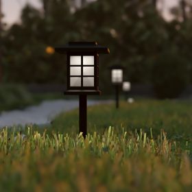 8 Pack Lantern Style LED Solar Lights Weather Resistant Outdoor Solar Powered Lights for Pathway, Garden, & Yard(D0102HPMMSG)