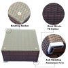 3 Piece Patio Sectional Wicker Rattan Outdoor Furniture Sofa Set(D0102HET137)