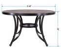 Outdoor 5 Piece Dining Set Patio Furniture w/ Aluminum Swivel Rocker Sling Chair Set 4pcs & 1pc 48inch CFT Top Table(D0102HPY5IA)