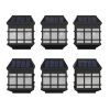 6 Pack Wall Mount LED Solar Lights - Weather Resistant Decorative Solar Powered Lights - Deck and Fencing Solar Lights(D0102HPMMSY)