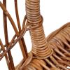 Outdoor Chairs 2 pcs Natural Rattan Brown(D0102HE0WSA)