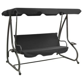 Outdoor Swing Bench with Canopy Anthracite(D0102HETIVV)