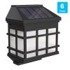 6 Pack Wall Mount LED Solar Lights - Weather Resistant Decorative Solar Powered Lights - Deck and Fencing Solar Lights(D0102HPMMSY)