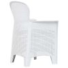 3 Piece Bistro Set Plastic White Rattan Look(D0102HE0WYA)