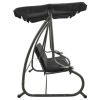 Outdoor Swing Bench with Canopy Anthracite(D0102HETIVV)
