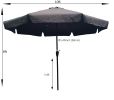 10ft Patio Umbrella Market Table Round Umbrella Outdoor Garden Umbrellas with Crank and Push Button Tilt for Pool Shade Outside RT(D0102HEBE4W)