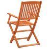 Folding Garden Chairs 8 pcs Solid Eucalyptus Wood(D0102HPZL0Y)