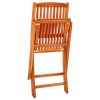 Folding Garden Chairs 8 pcs Solid Eucalyptus Wood(D0102HPZLJA)