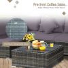 7 Pieces Rattan Sectional Sofa Set with Cushion for Patio Garden(D0102HHY1T8)