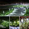 12 Pcs LED Stainless Steel Outdoor Garden Solar Lights for Pathway Walkway Patio Yard Lawn Cool White XH(D0102HPZYB7)